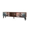 Manhattan Comfort Doyers 70.87 TV Stand, Multi Color Red and Blue 176AMC213